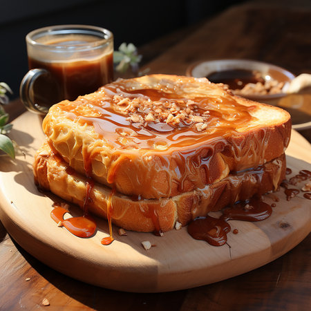 toast and coffee Image Photography made by AI generatedの素材