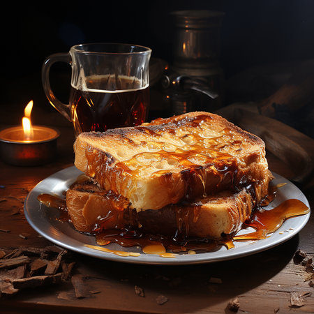 toast and coffee Image Photography made by AI generatedの素材