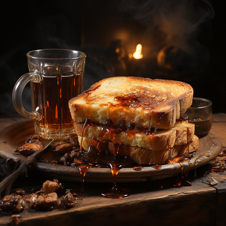 toast and coffee Image Photography made by AI generatedの素材