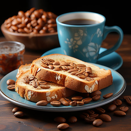 toast and coffee Image Photography made by AI generatedの素材