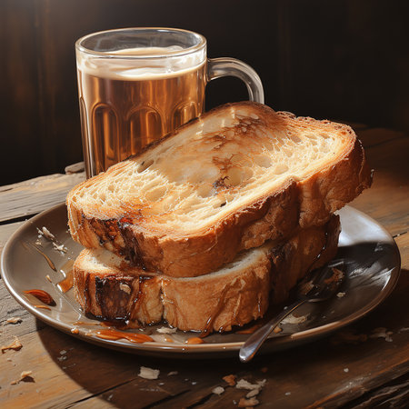 toast and coffee Image Photography made by AI generatedの素材