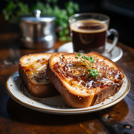 toast and coffee Image Photography made by AI generatedの素材