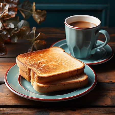 toast and coffee Image Photography made by AI generatedの素材