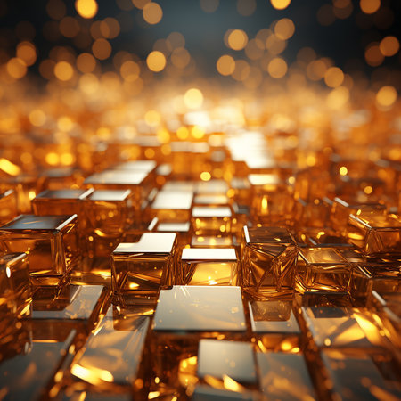 abstract golden background made by AI generative photoの素材