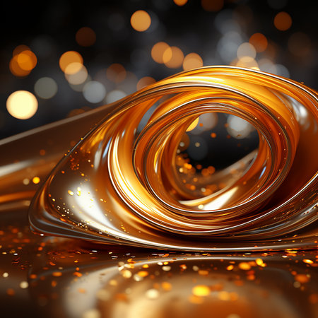 abstract golden background made by AI generative photoの素材