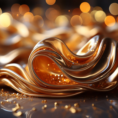 abstract golden background made by AI generative photoの素材