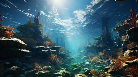 environment under the sea AI generativeの素材