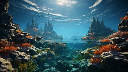 environment under the sea AI generativeの素材