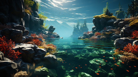 environment under the sea AI generativeの素材