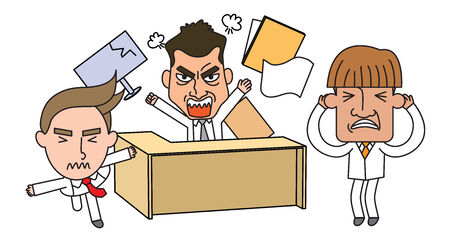 Funny line character illustration Business Story seriesのイラスト素材