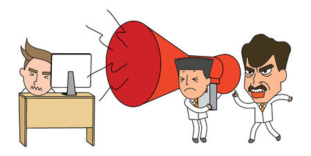Funny line character illustration Business Story seriesのイラスト素材