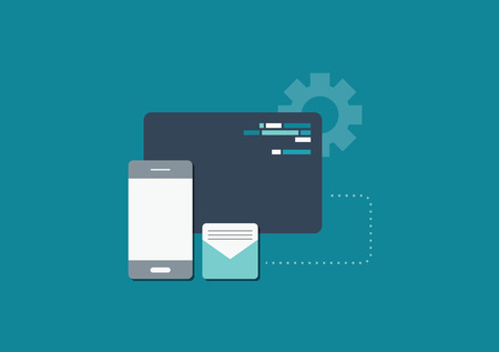 Set of flat illustration design business conceptのイラスト素材