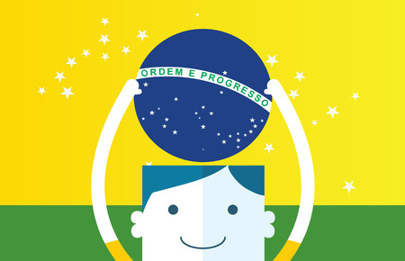 soccer concept flat design, vectorのイラスト素材