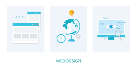 web design concept icon setのイラスト素材