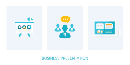 business presentation concept icon setのイラスト素材