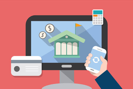 business and finance concepts flat illustrationのイラスト素材