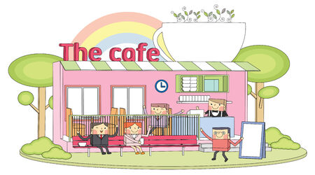 cafe line characterのイラスト素材