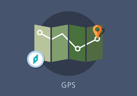 GPS concept flat iconのイラスト素材