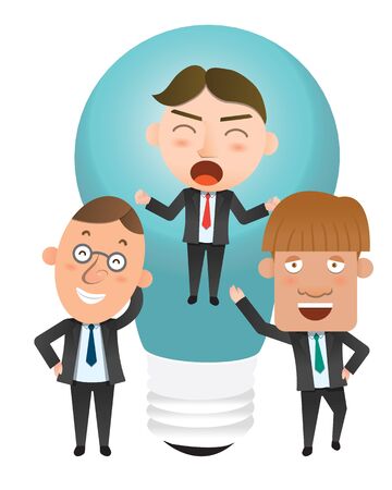 Business corporation idea concept flat characterのイラスト素材