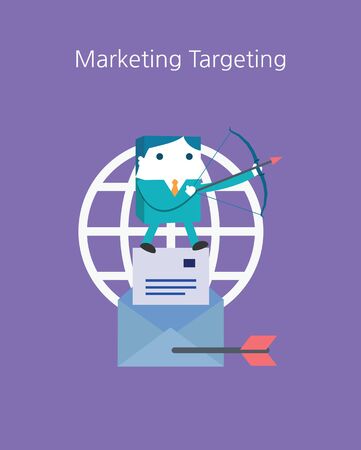 Flat Business character conceptのイラスト素材