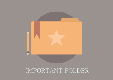 Modern and classic design important folder concept flat iconのイラスト素材