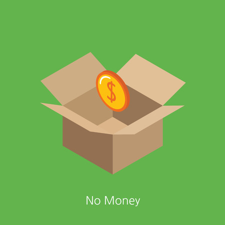 No money concept design 3d isometric vector illustrationのイラスト素材