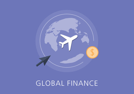 global finance concept flat iconのイラスト素材
