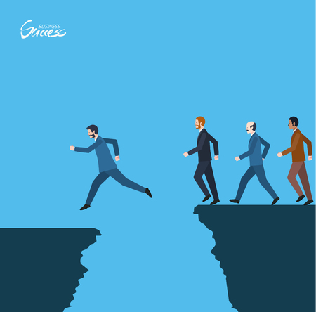 Minimal flat character of business success concept illustrationsのイラスト素材