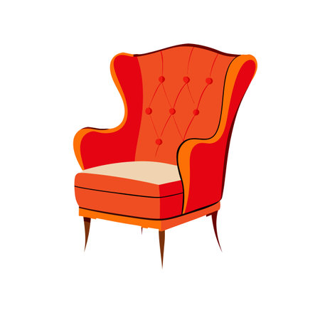 Modern Accent Chair Design for Interiorsのイラスト素材