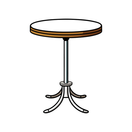 Charming Bistro Table for Cafe Settingsのイラスト素材