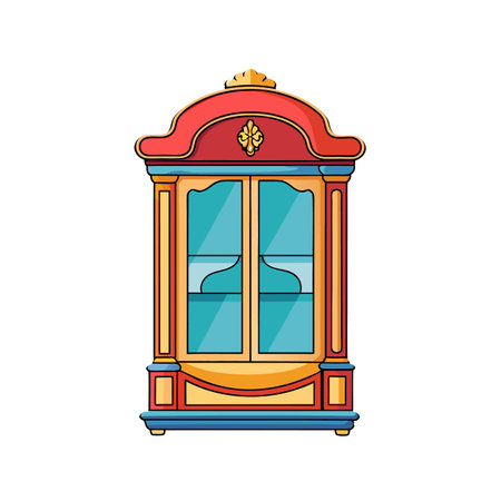 Elegant Display Cabinet Artworkのイラスト素材