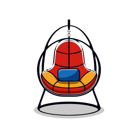 Charming Cozy Swing Chair for Interiorsのイラスト素材