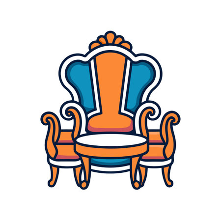 Stylish Parlor Set for Modern Decorのイラスト素材