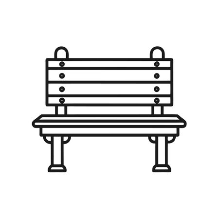 Stylish Public Bench Artworkのイラスト素材