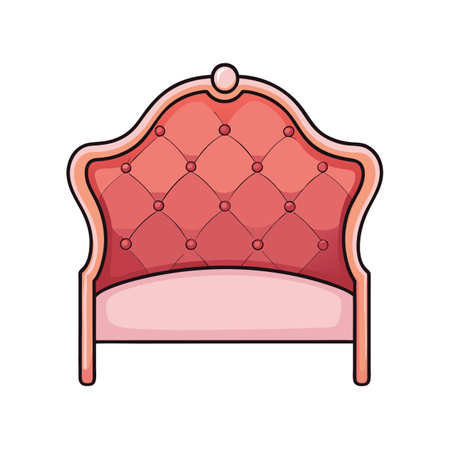 Modern Pillowed Headboard for Elegant Bedroomsのイラスト素材