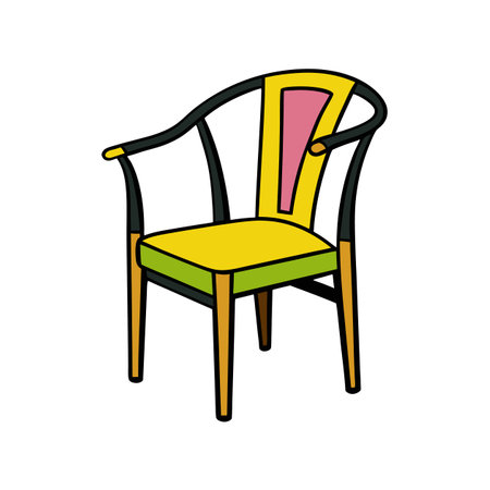 Contemporary Wishbone Chair for Elegant Interiorsのイラスト素材