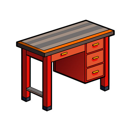 Contemporary Realistic Workbench for Modern Spacesのイラスト素材