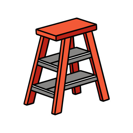 Practical Step Stool for Home Useのイラスト素材
