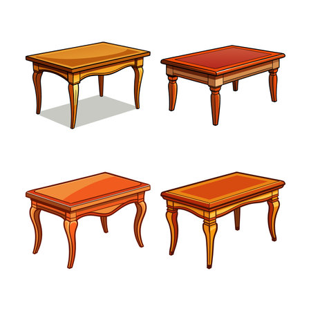 Stylish Wood Table for Modern Interiorsのイラスト素材