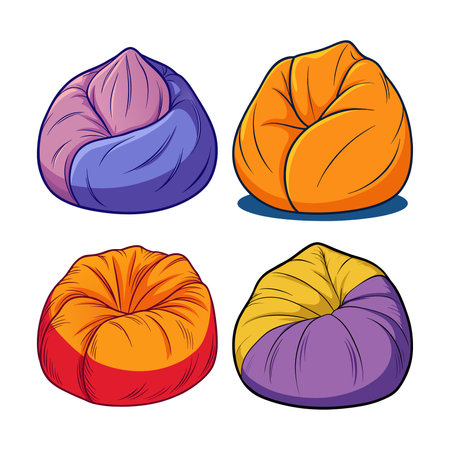 Comfortable Cozy Bean Bag for Relaxingのイラスト素材