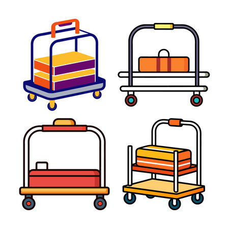 Functional Luggage Rack Designのイラスト素材