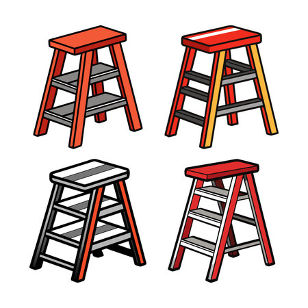 Practical Step Stool for Home Useのイラスト素材