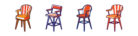 Stylish High Chair for Dining Areasのイラスト素材