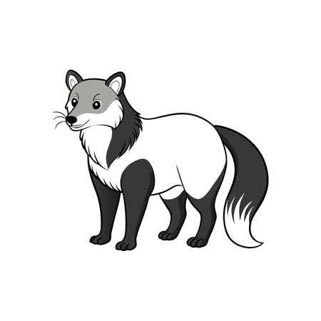 Engaging Binturong Coloring Animal Designのイラスト素材