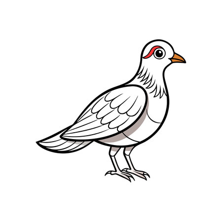 Creative Bird Outline Illustrationのイラスト素材