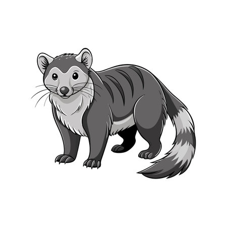 Unique Binturong Coloring Illustrationのイラスト素材