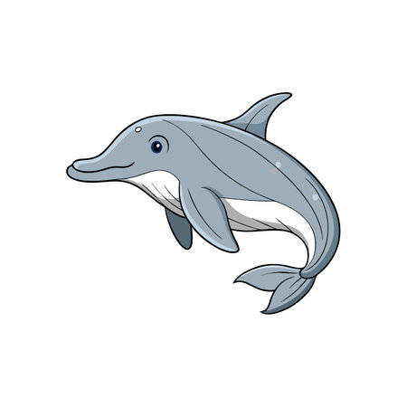 Artistic Bairds Beaked Whale Coloring Pageのイラスト素材