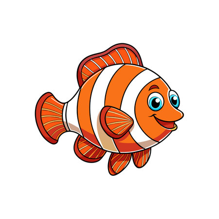 Clownfish Coloring Animal Illustration Designのイラスト素材