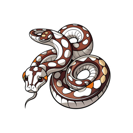Charming Carpet Python Coloring Illustration
