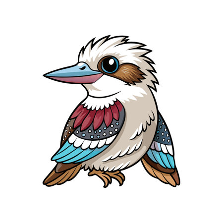 Charming Kookaburra Animal Illustrationのイラスト素材